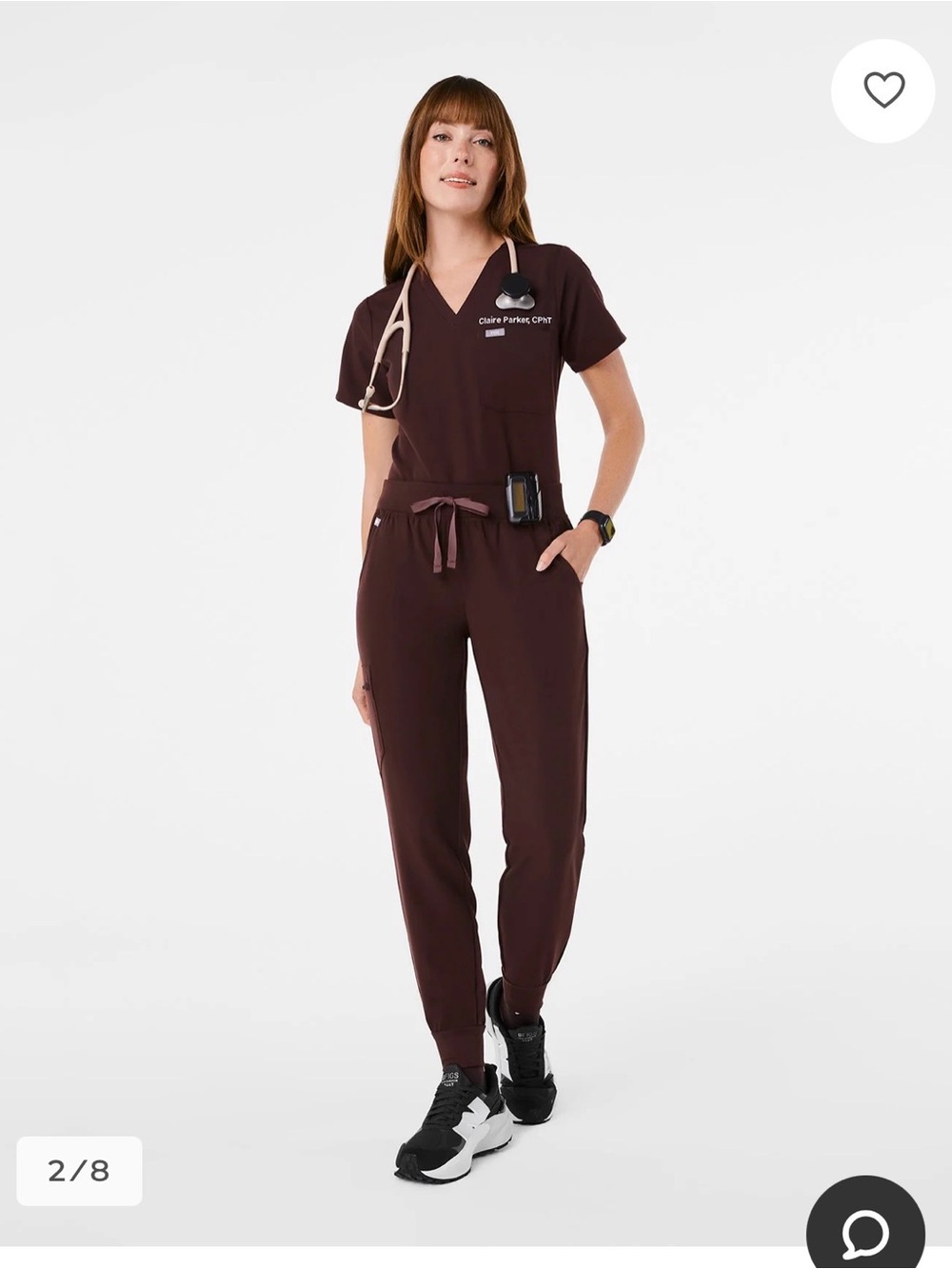 FIGS Zamora Jogger Scrub Pant Espresso